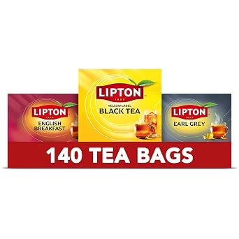 Lipton Black Tea Bags, Three Flavor Bundle 140 Tea Bags