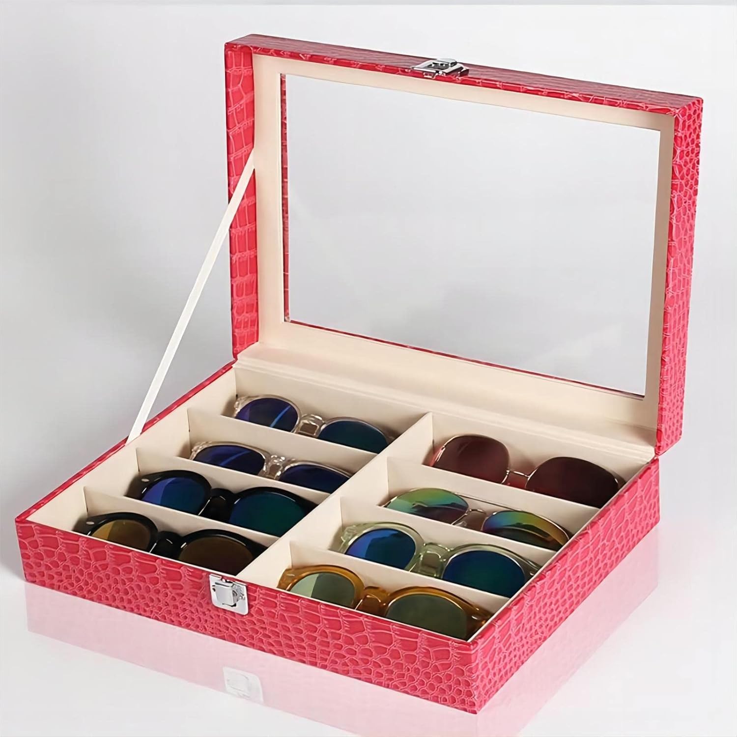 Cokritsm Sunglasses Organizer 8 Slot Sunglasses Storage