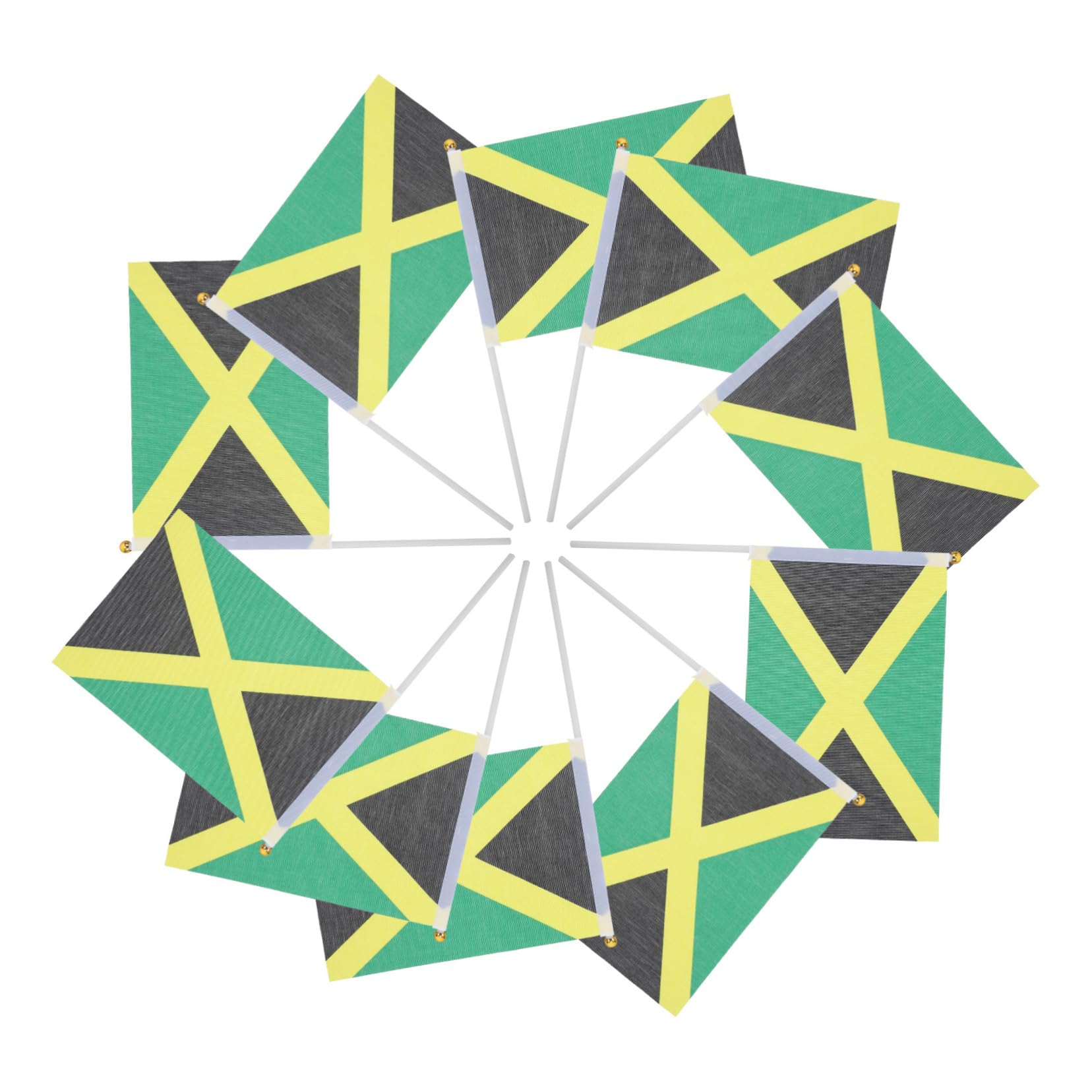 Drapeau Jamaïcain à Main pour Voiture et Décorations de Fête | Lot de 100