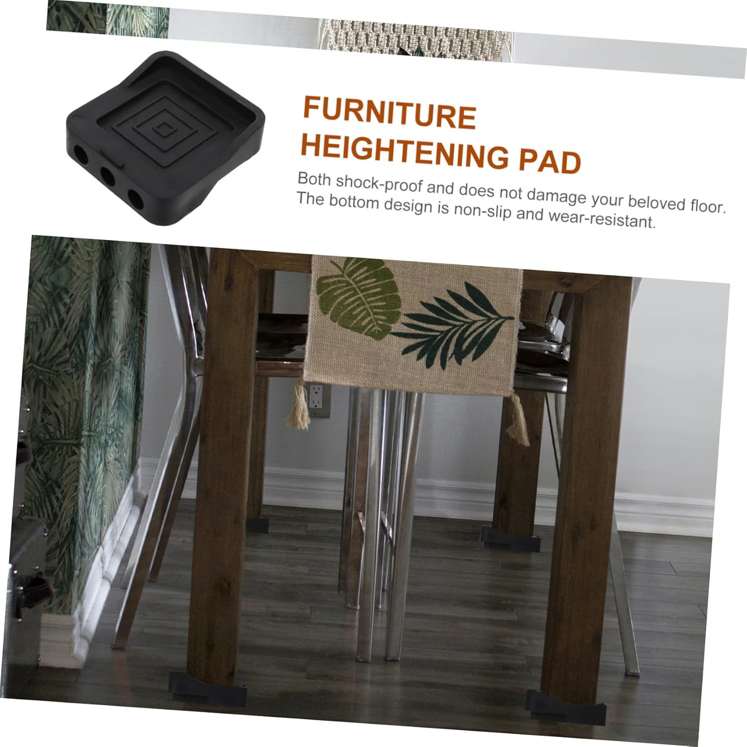 8pcs Non- -Skid Pads for Appliances Furniture Feet Reinforcement Mats for Washing Machine Refrigerator Shock-Absorption Load-Bearing