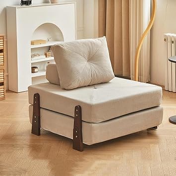 Convertible Sleeper Chair - Chair 3 in 1 Bed Sleeper for Adults with Pillow & Cushion, Sectional couches for Living Room