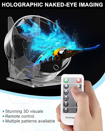 Miniatura 4 de Ventilador de holograma 3D, proyector de ventilador de holograma de 3.4 pulgadas, adecuado para eventos, fiestas, festivales y decoración del hogar,