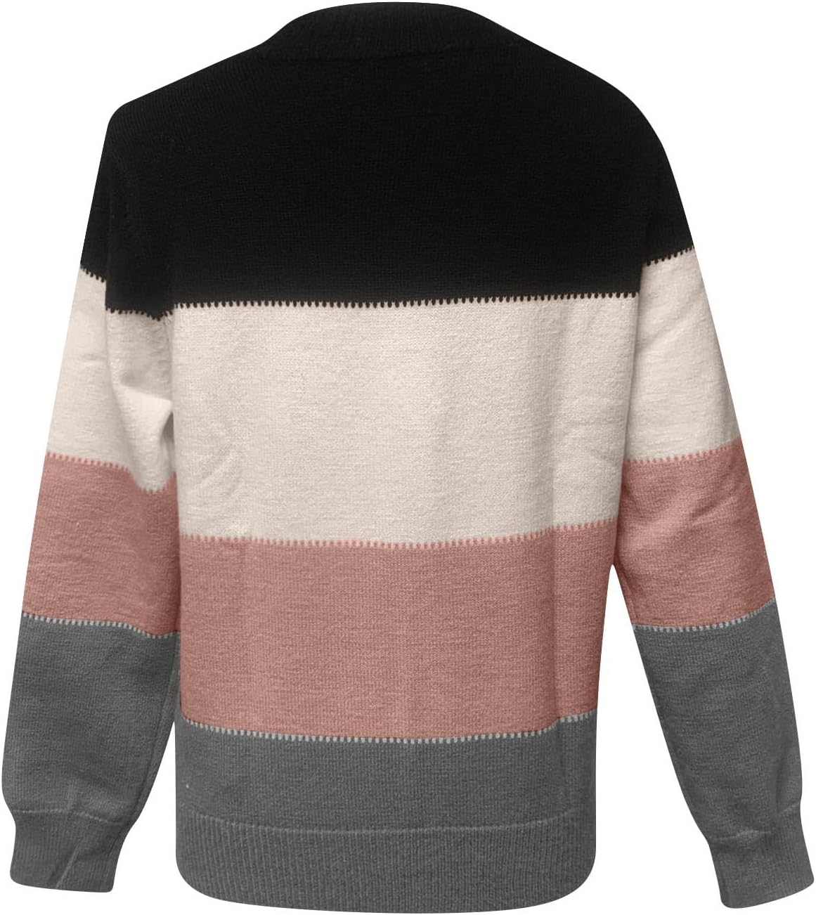 Womens Lightweight Cabel Knit Pullover Sweaters Long Sleeve Fall Winter Business Casual Color Block Sweater Tops