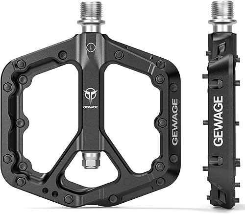 Pedales de bicicleta de montaña - Pedales planos de bicicleta de fibra de nailon de 916 pulgadas - Pedales de plataforma de bicicleta para bicicleta