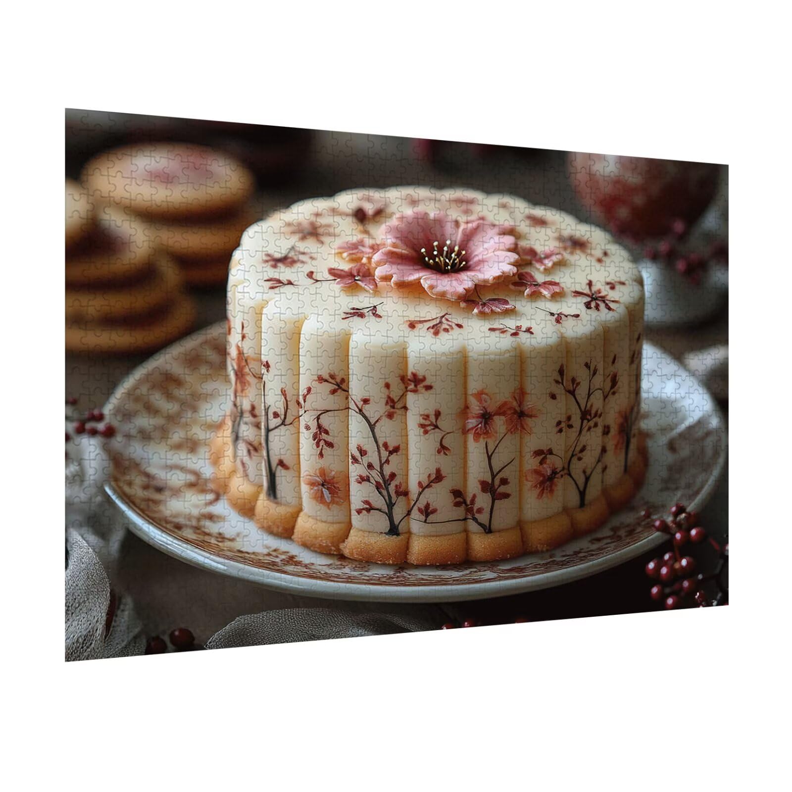 Puzzle 2000 Teile Gebäck Herausforderndes Klassische Puzzles, n-198 | Familienpuzzles, Entspannung Aktivitäten, Schwieriges Kunst Puzzle Blume, Impossible Herausforderndes, Geschenk für Frauen