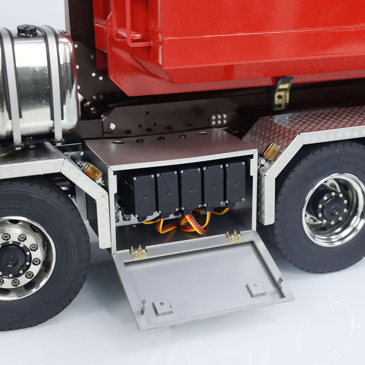 TOUCAN RC HOBBY 1/14 RC Hydraulic Crane Dump Truck 10x10 Full Dumper Lorry Car Rear Axle Lifting for Ages 14+