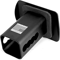 Vista 3 de Cubierta de enganche de metal en blanco (se adapta al receptor de 2 pulgadas, negro de 3 x 4 pulgadas)