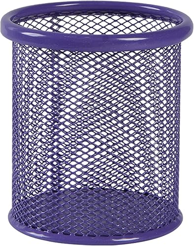 Miniatura 7 de Saim Organizador de almacenamiento de escritorio de metal regla redonda de malla lápiz de cejas soporte para brochas de maquillaje para el hogar