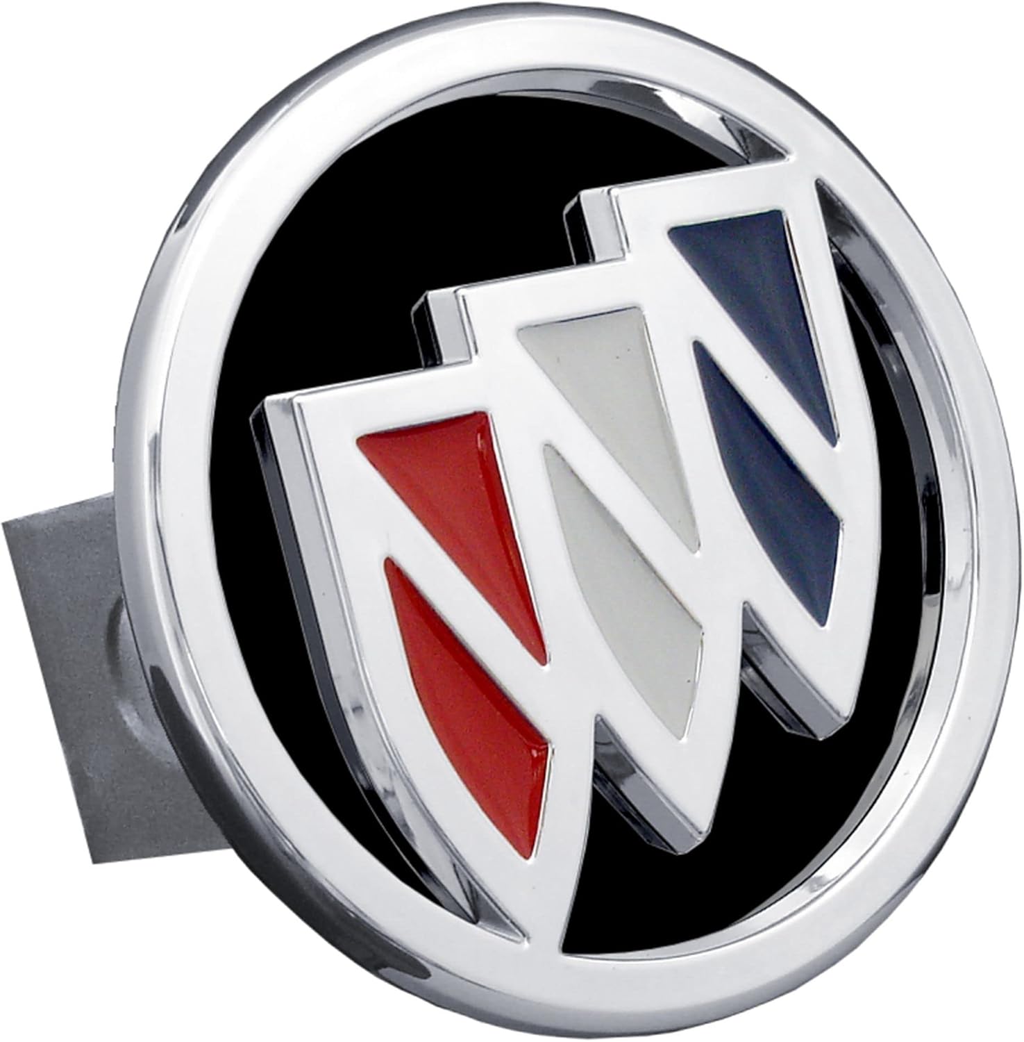 Au-TOMOTIVE GOLD Tri-Color Class II Trailer Hitch Plug for Buick (Chrome on Black)