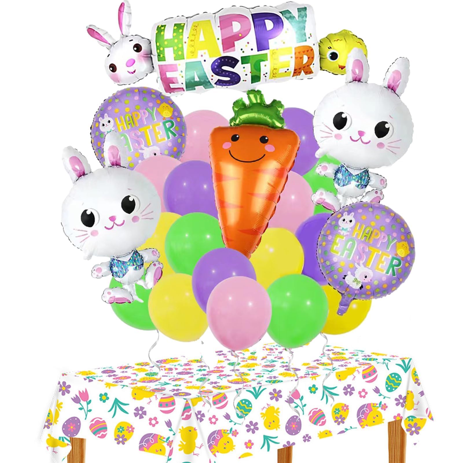 Oster-Hasen Folienballon – Stehender Dekoballon, 88x64 Cm, Für Helium Oder Luft