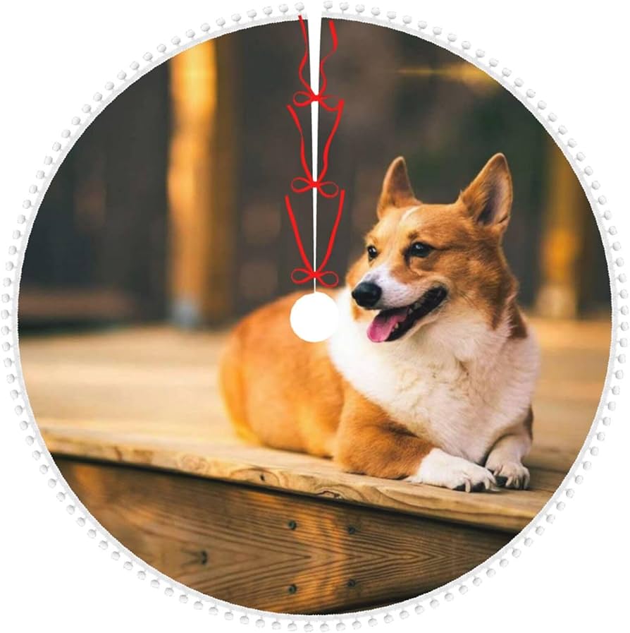 Corgi christmas tree skirt Outlet