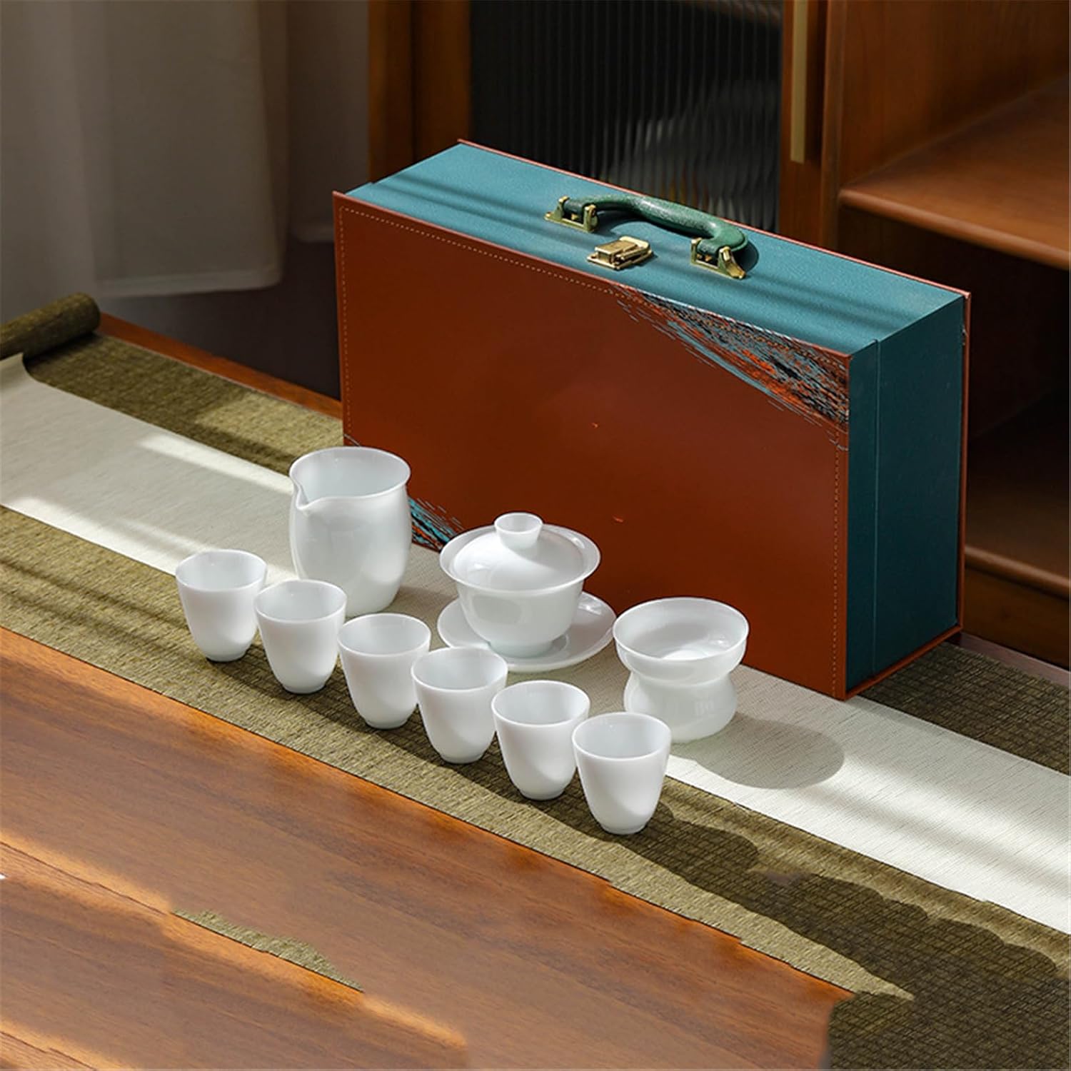 Purple Clay Tea Set - 1 Pot and 2 Cups Special for Parents-set1