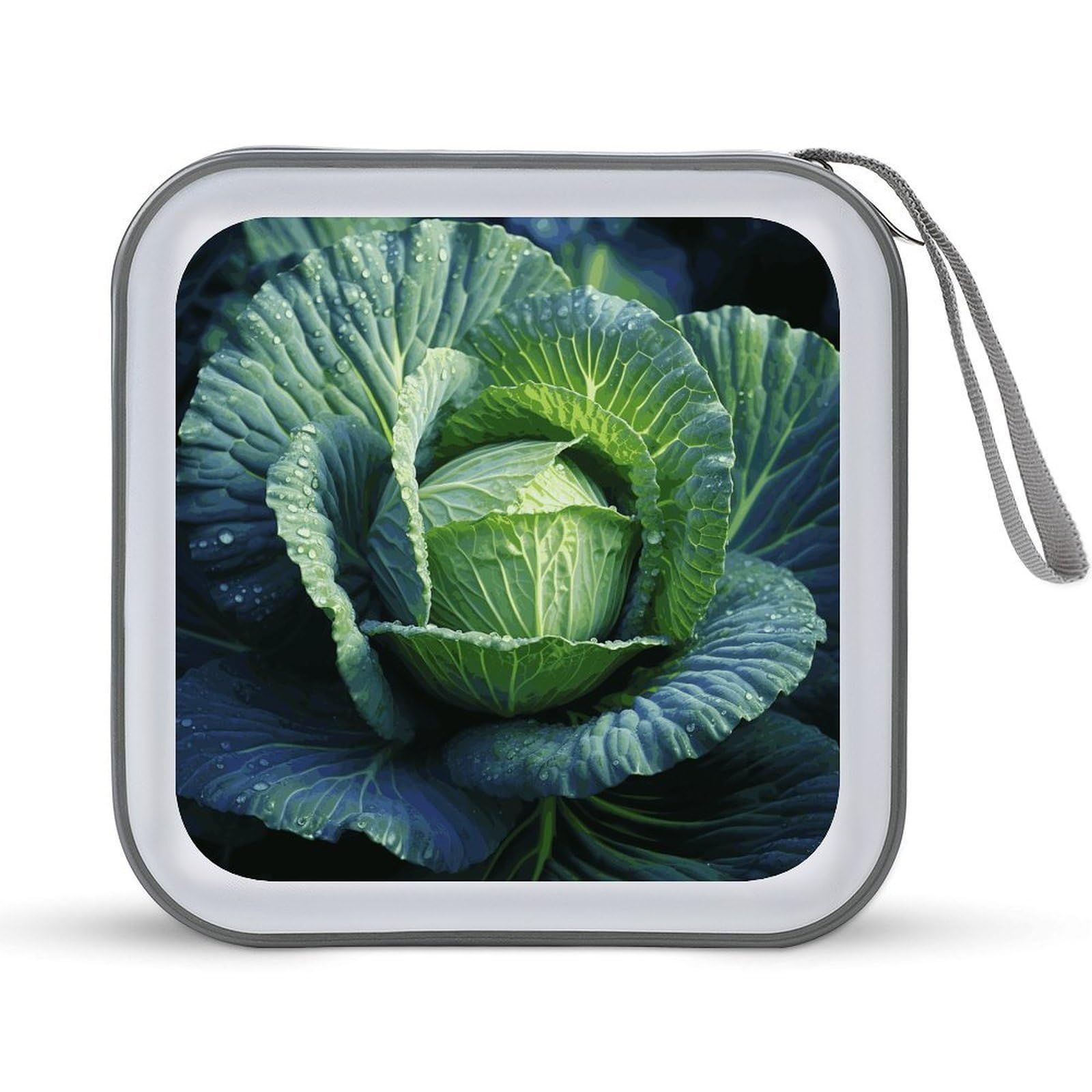 JTREHY Bright Cabbage CD Case 40 Capacity CD/DVD Case Holder Disc Storage Organizer Wallet Bag Portable Zipper CD Case Holder for Car Home Office Travel
