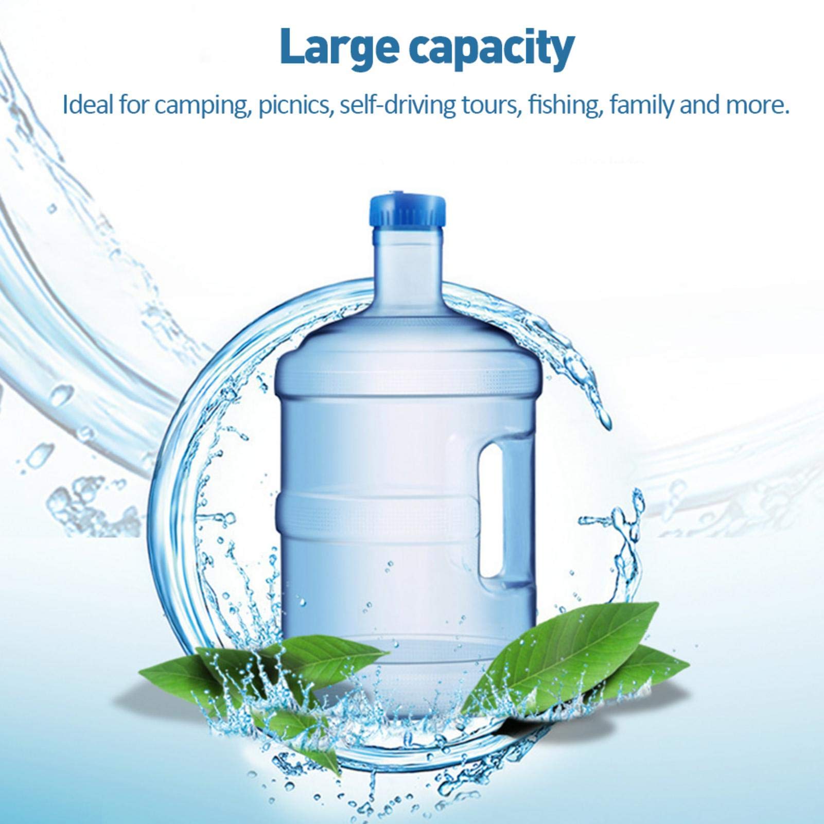 Depósito de Almacenamiento de Agua portátil con asa - Depósito de Agua de Camping para Mochila de Senderismo al Aire Libre y Kit de Supervivencia | Camping para Mochila de Senderismo al Aire Libre y Kit de Supervivencia