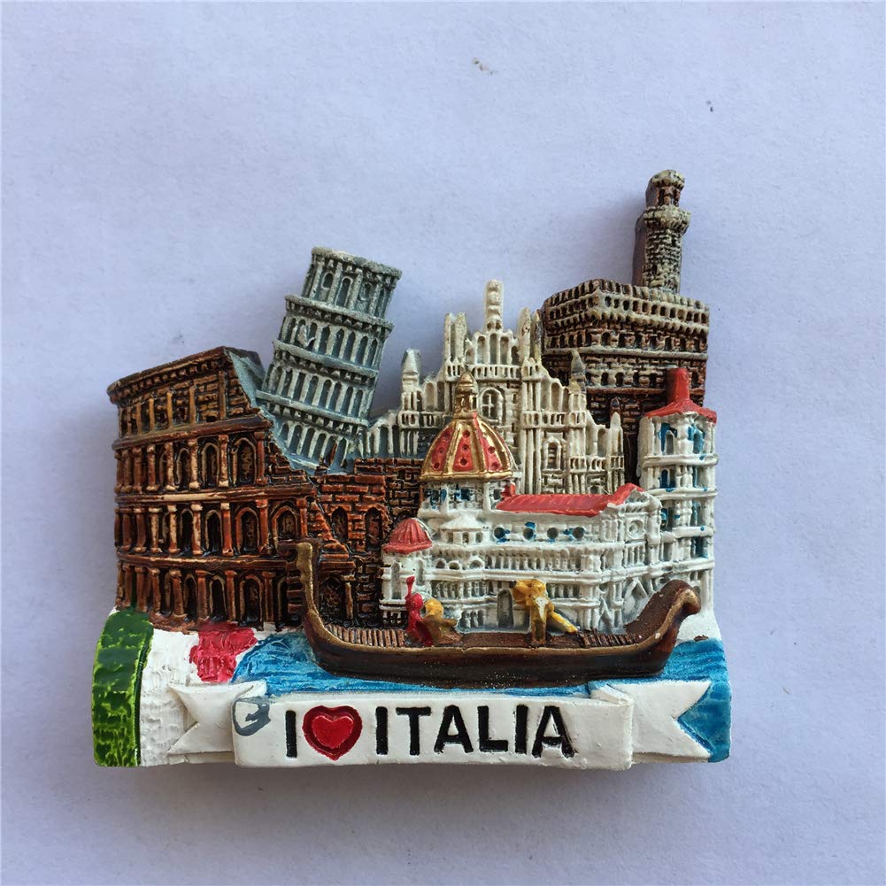 COMPOSIZIONE 1A - 6 PEZZI DI CALAMITE MAGNETE PER FRIGORIFERO SOUVENIR RICORDO VIAGGIO DI ROMA ITALIA DA COLLEZIONE Souvenir From Italy Rome