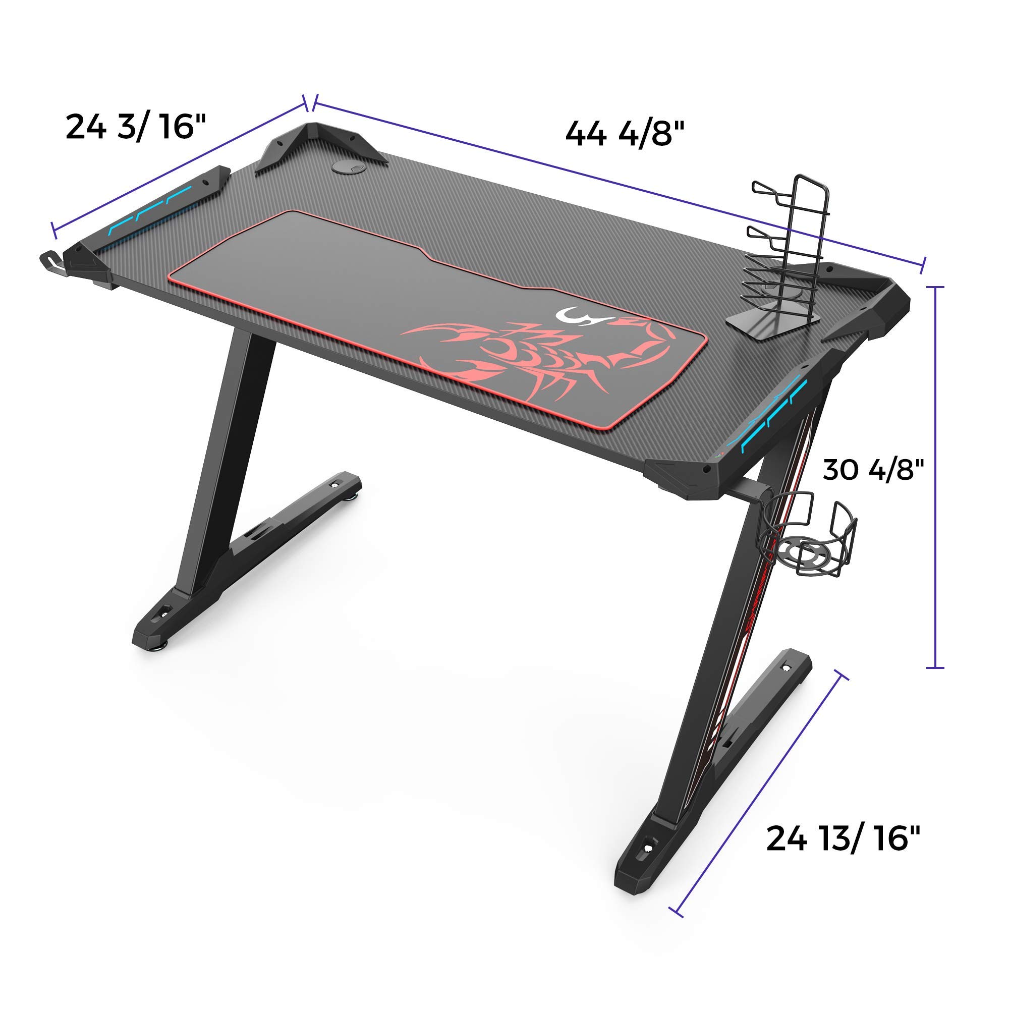 Amazon.com: It's_Organized Z1-S Gaming Desk 44.5 inch Z Shaped