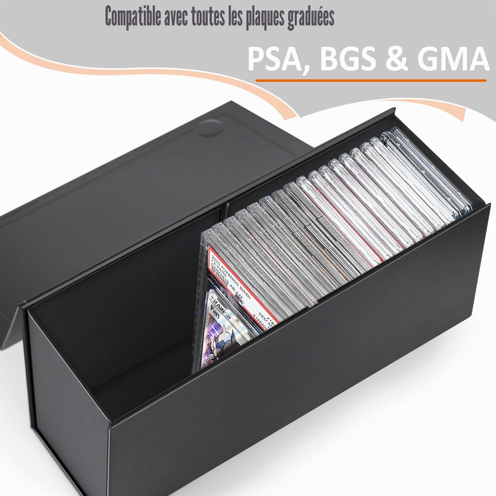 tutata Lot de 2 boîtes de rangement pour cartes graduées PSA