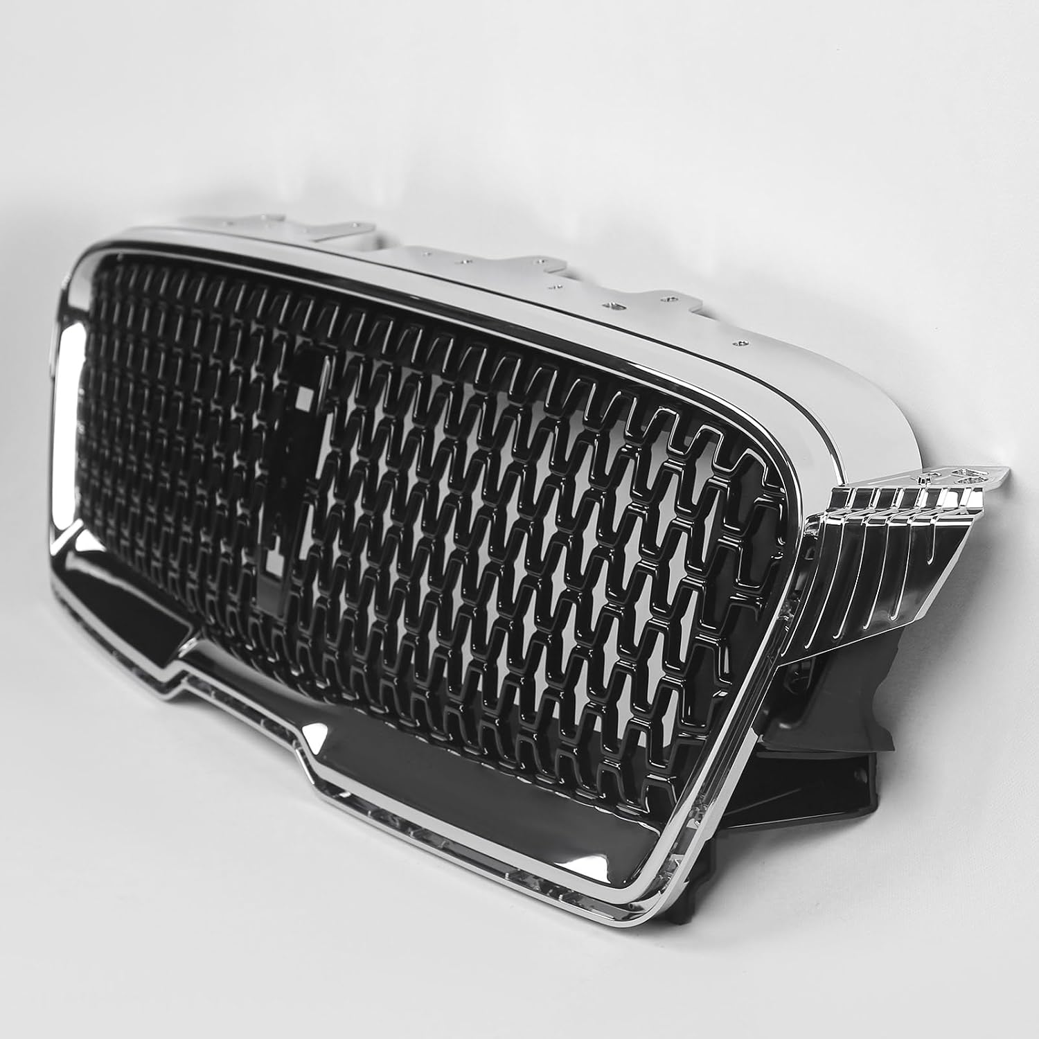 JOLONG Front Grille Fit for Lincoln MKZ 2017-2019 Bumper Upper Hood Grill Replacement for HP5Z-8200-CG5HNC (Black w/Chrome)