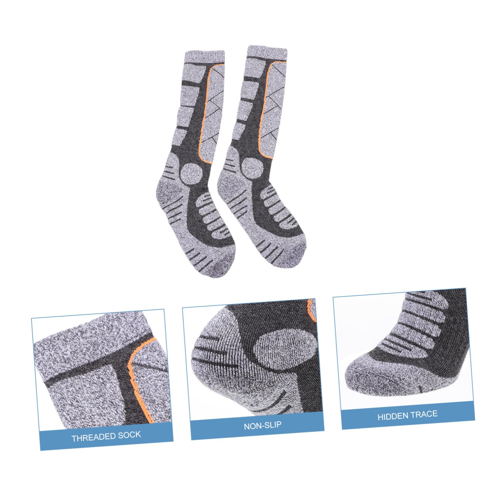 SHERCHPRY 1pair Thick Warm Snow Skiing Socks for Outdoor Mountaineering Ski Socks Compression Support Cold Resistance and Comfortable Fit for Hiking and Sports Deep