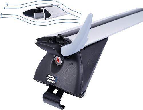 DGH System universale Barre portatutto portapacchi BARRE compatibile con TOYOTA Corolla E19 XII SW Touring Sports 2018- max 90 kg 120 cm Alluminio - 4