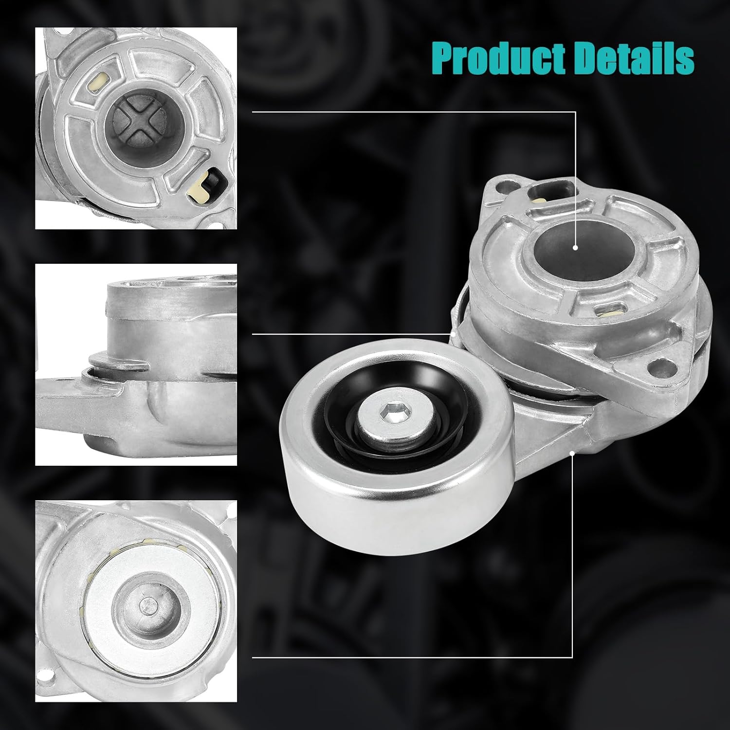 ‎39182 Belt Tensioner Assembly with Pulley (1.5L L4) For Honda Fit Hatchback 2009 2010 2011 2012 2013 31170RB0J01 31170RB0J02