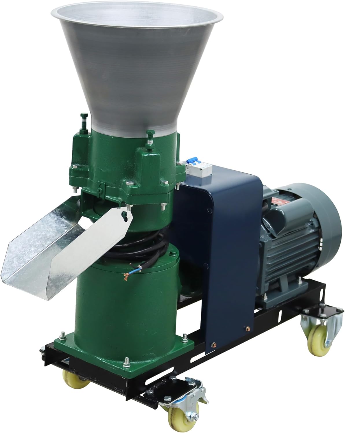 Animal Feed Pellet Machine Chicken Feed Pellet Maker Farm Fodder Granulator 3 Head Rollers 6MM Holes Plate 220V