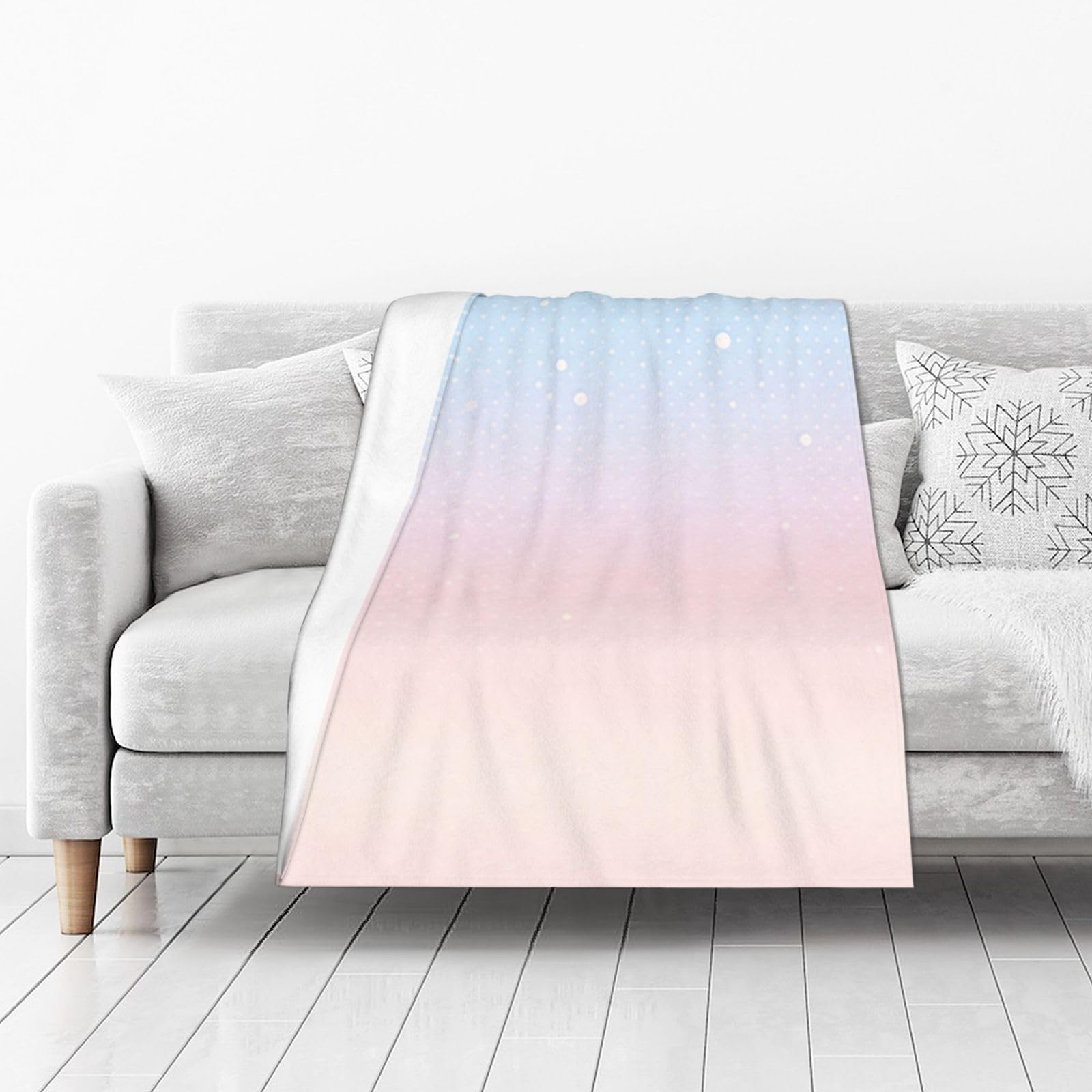 DUYIOKH Pastel Sparkle Print Thick Throw Blanket, Blanket for Couch Bed Warm Travel Blanket for Camping Movie Night