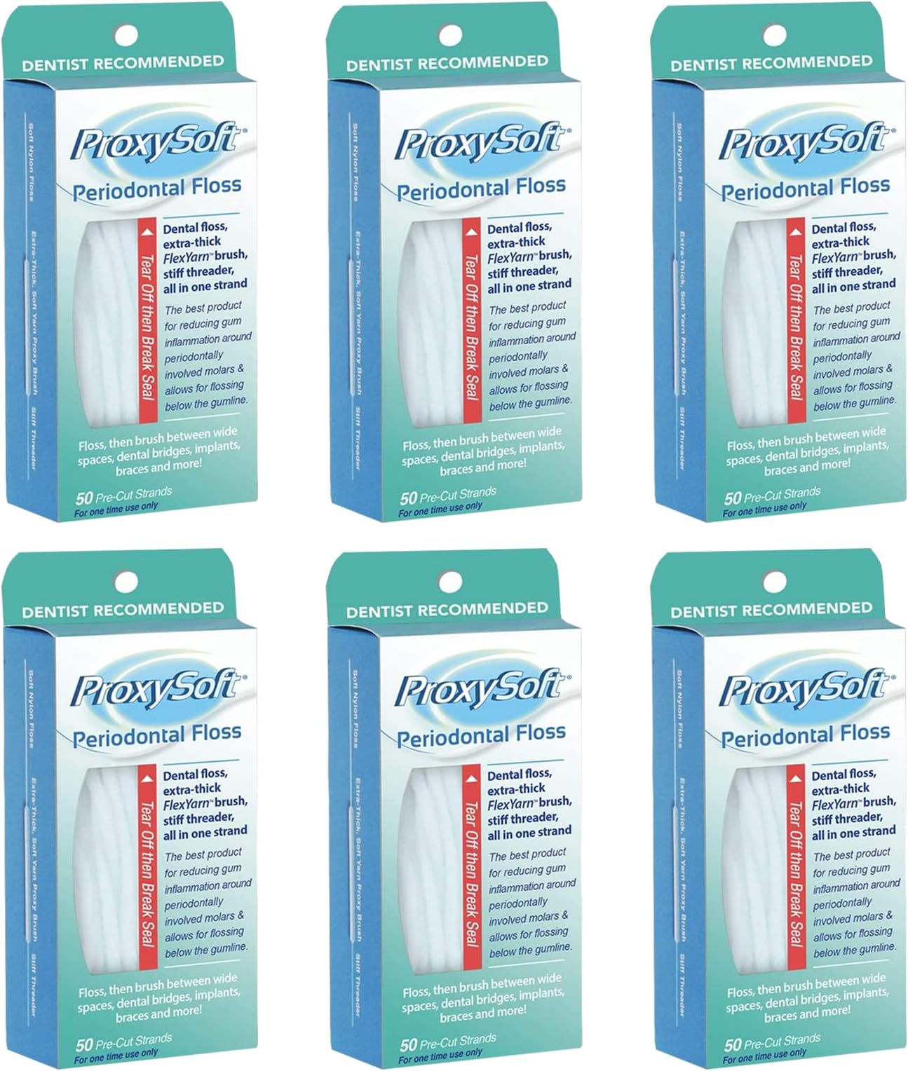 ProxySoft (Thornton) Periodontal Floss x50, 6 Pack