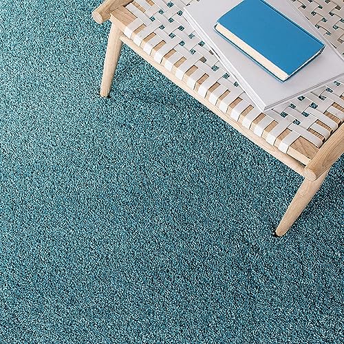 Image of Shaggy Floor Carpets for Living Room, Elegant Bed Side Runner, Bedroom Carpet, Sofa Area Guest Room Carpet,(5x7 Feet, Turquoise)