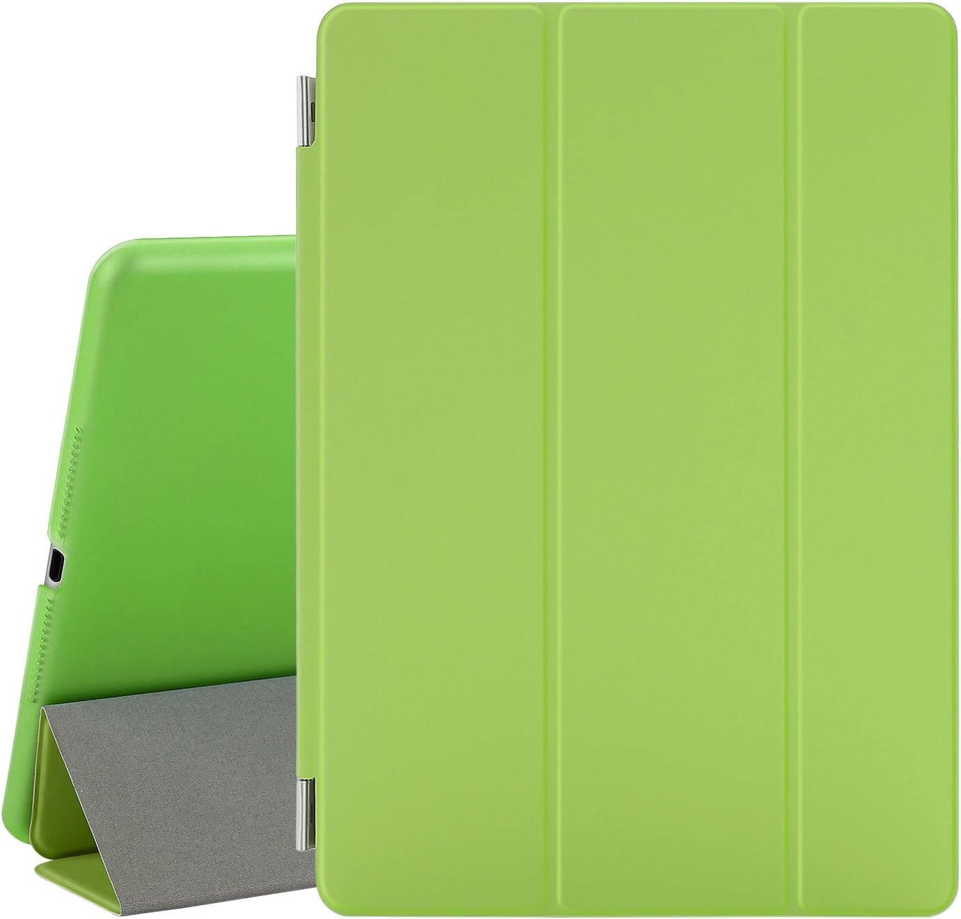 BESDATA Ultra Thin Magnetic Smart Cover [Wake/Sleep Function]& Translucent Back Case for 2014 Apple iPad Air 2 + Screen Protector + Cleaning Cloth + Stylus (Green)