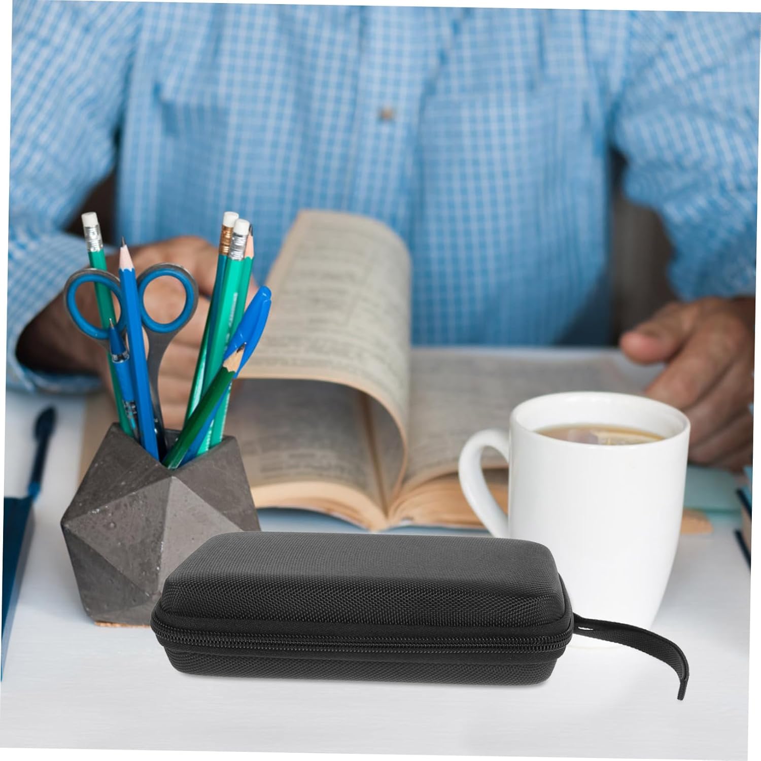 Mipcase 4pcs Lightweight Portable Wireless Mic Storage Bag Microphone Carrying Case for Recording Easy to Use