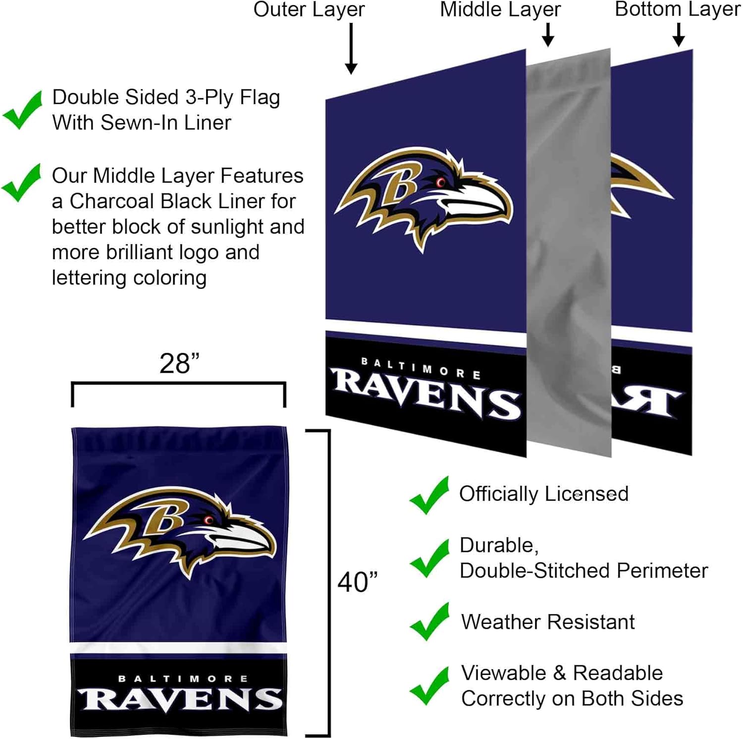 Baltimore Ravens Two Sided House Flag - Image 3
