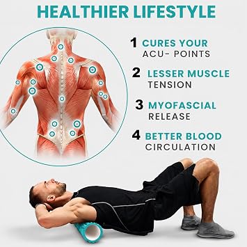 Xn8 Foam Roller 33cm - Deep Tissue Massage Roller for Back, Legs  Body Fitness & Recovery – Trigger Point Physio Therapy, Yoga, Pilates & Exercise, Fitness Rollers for Home, Gym and Runners