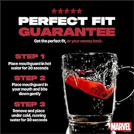 Marvel Spider-Man Sports Mouthguard Dual Layer Premium Protection Junior Gum Shield with Case for Boxing, MMA, Rugby, Martial Arts, Judo and All Contact Sports