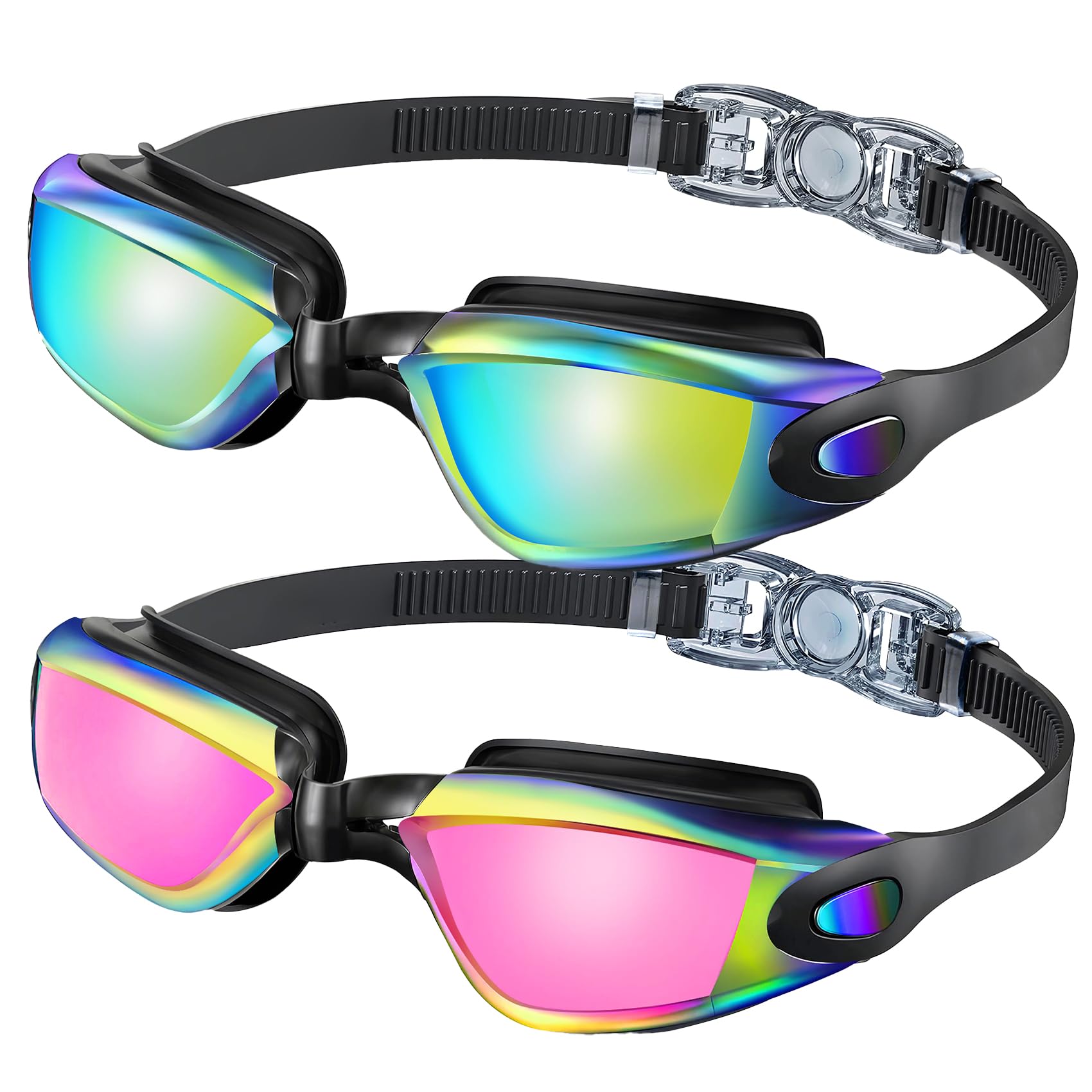 CIFOYA Swimming-Goggles Adult Swim Goggles: Goggles Swimming Adult Anti Fog with UV 400 for Men Women Youth 2 Pack