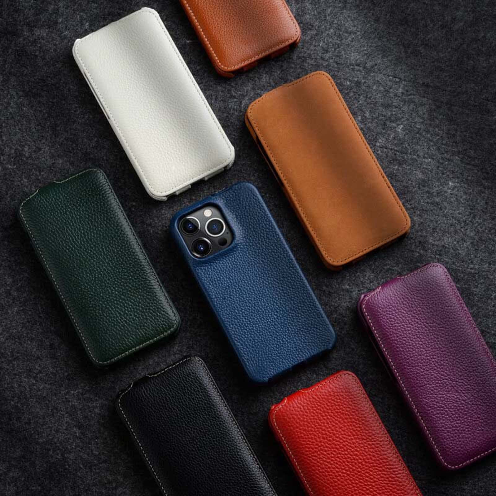 Custodia Melkco In Pelle Verticale A Ribalta Per IPhone 13 / 12 Pro - Lussuosa E Ultrasottile