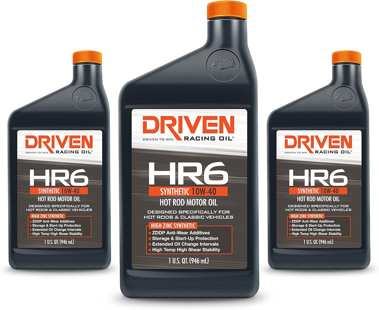 Driven Racing Oil 03906 Hr-6 High Zinc Synthetic 10W-40 Quart, 1 Quart