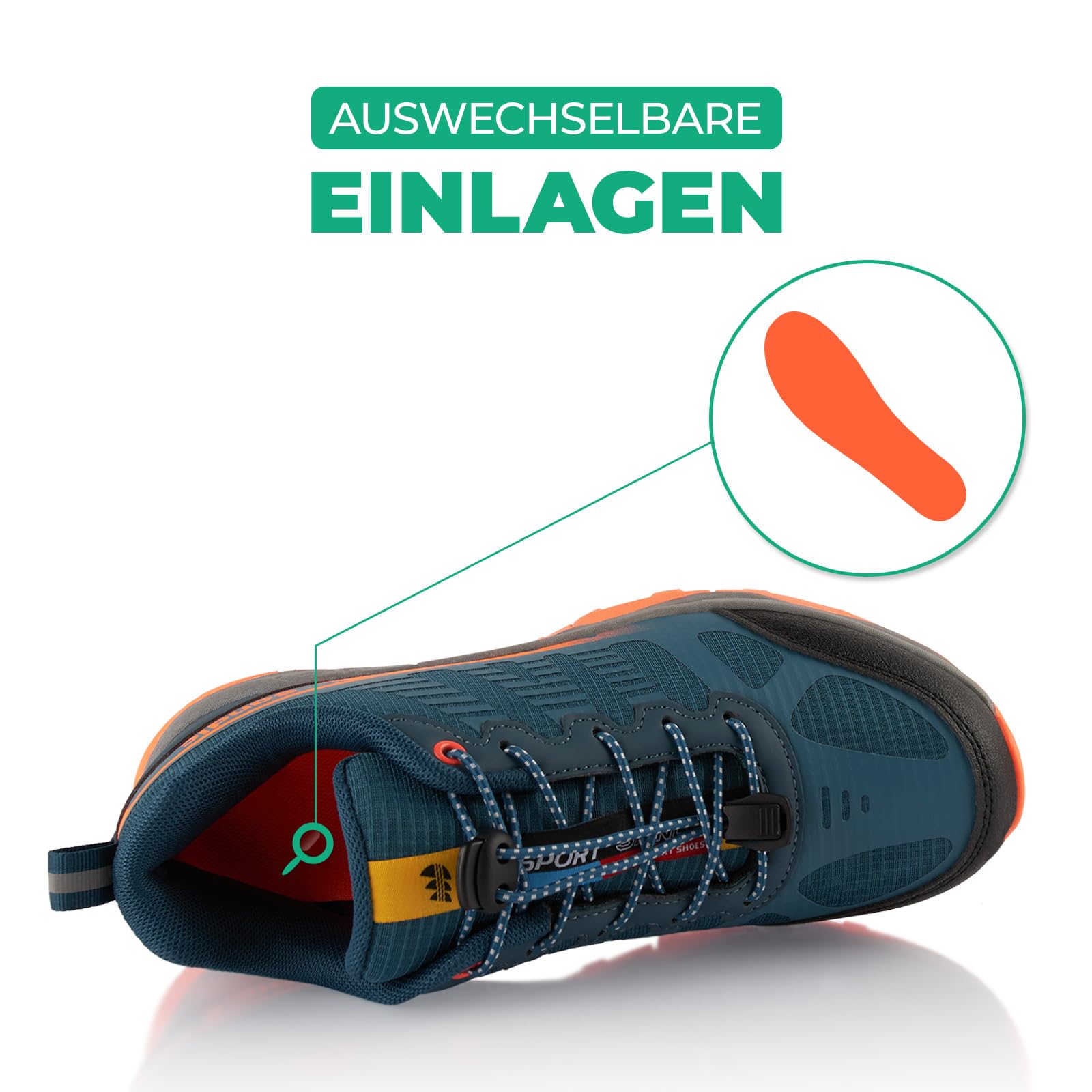 Fusskleidung® Damen Herren Wanderschuhe Trail Running Trekkingschuhe