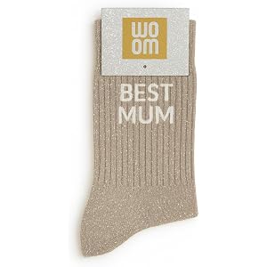 Chaussettes à Paillettes "Best Mum" - Cadeau Fête Des Mères - Taille Unique 36-40 - Confort Et Style Pour Maman