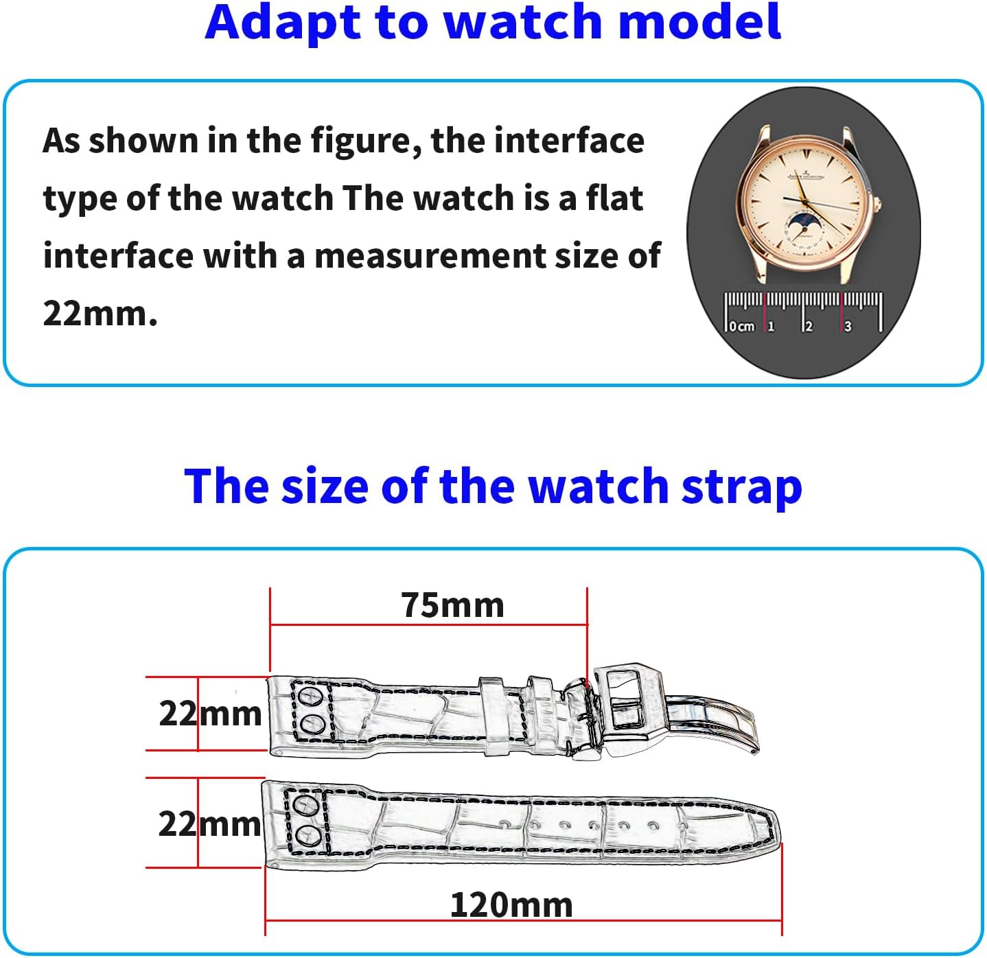 22mm Rubber Watch Bands Compatible Fit for IWC Big Pilot’s Watch Replacement Silicone Strap Wirstband for Men and Women Waterproof Bracelet Watch accessories