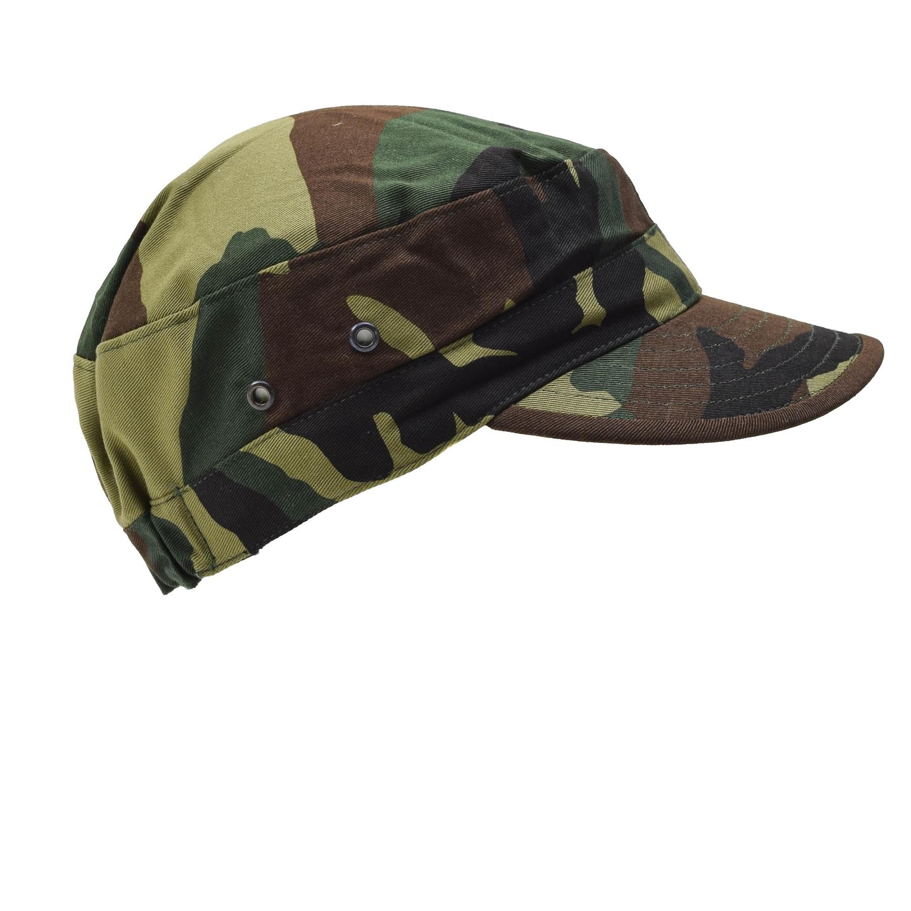 Militar Men's Camouflage Original Italian Military Combat Cap Woodland Ventilation Eyelets