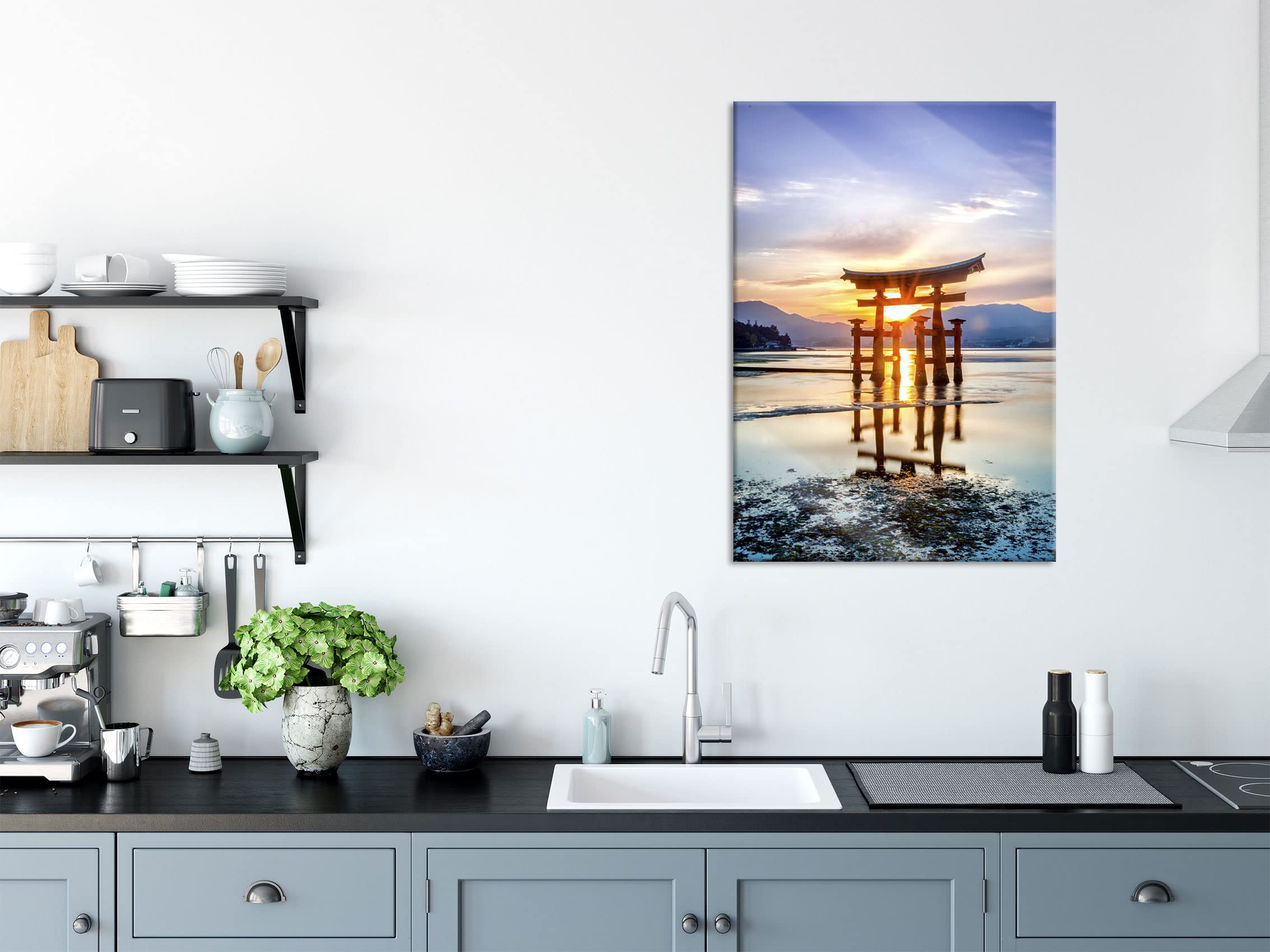 Pixxprint Tableau en verre véritable - 70 x 100 cm