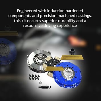 FX Stage 3 Clutch Kit With Chromoly Racing Flywheel - Compatible With BMW 325-28 525-28 M3 Z3 E34 E36 E39 - Enhanced Torque - Ideal Match For Vehicles Performance