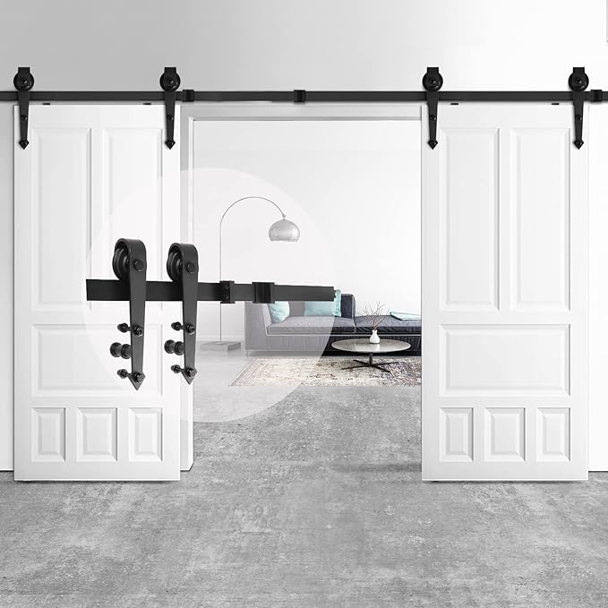 EGTink Schiebetürbeschlag Set 352cm - Für Doppelschiebetüren Bis 150kg