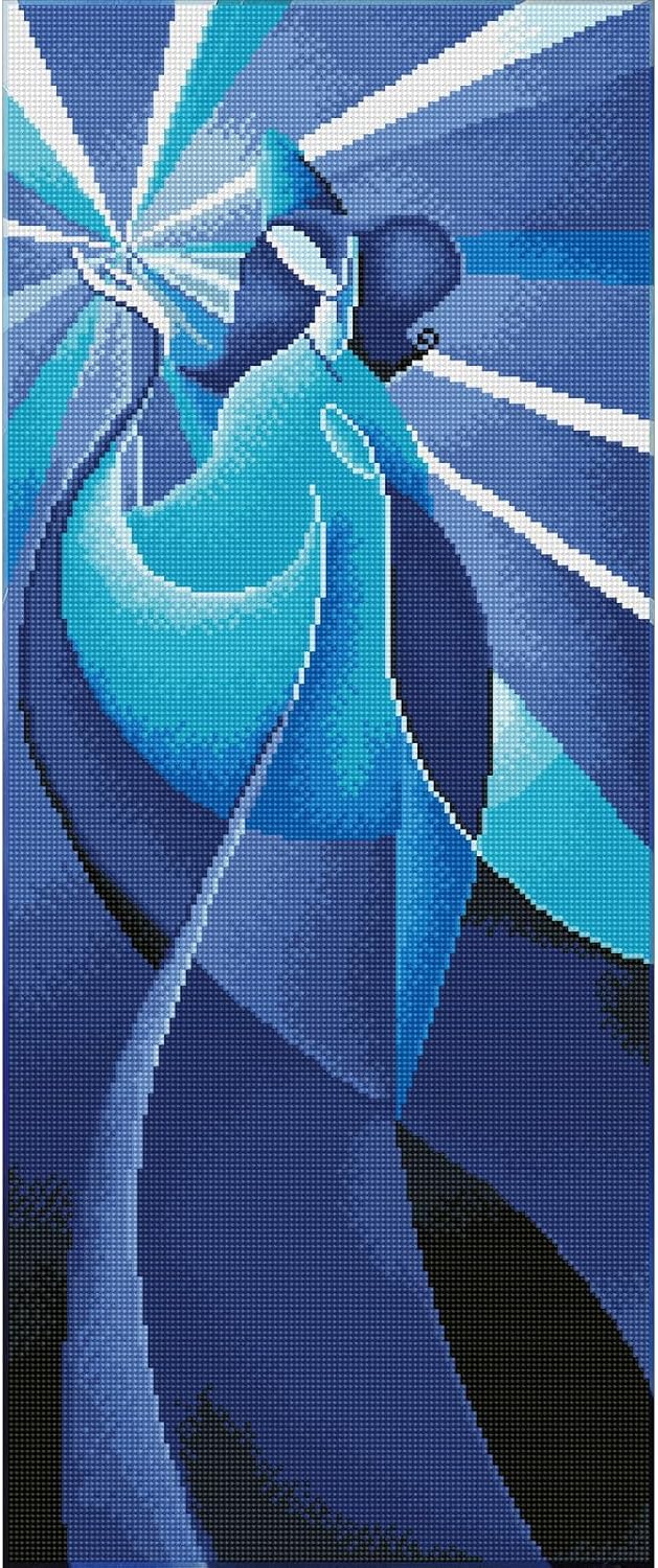 DIAMOND DOTZ Blue Madonna Diamond Painting Kits for Adults - Diamond Art Kits a Relaxing Creative Craft Kit with Dotz Gems 12.6x30.3