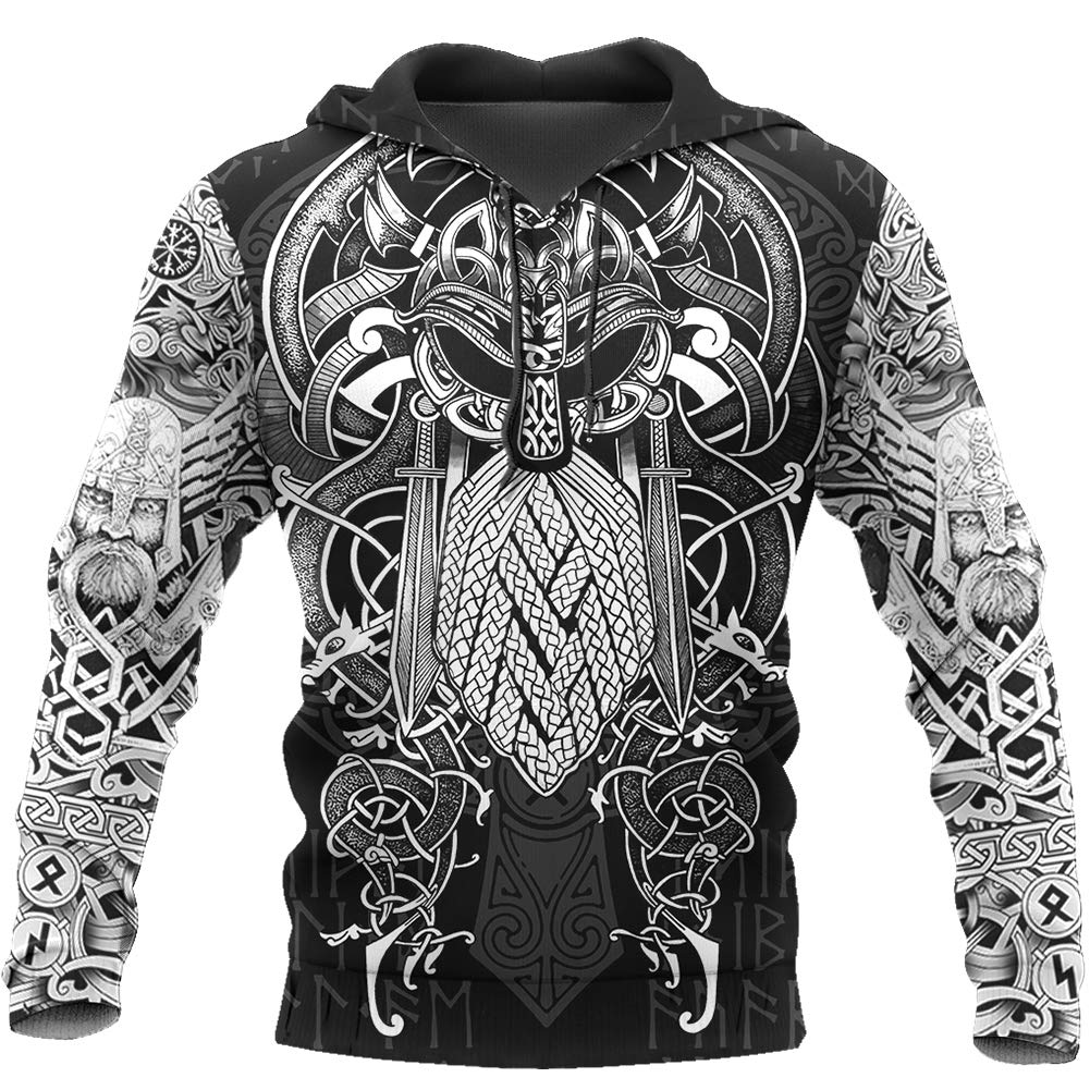 Hoodie Odin à Capuche et Manches Longues pour Vos Sorties Streetwear