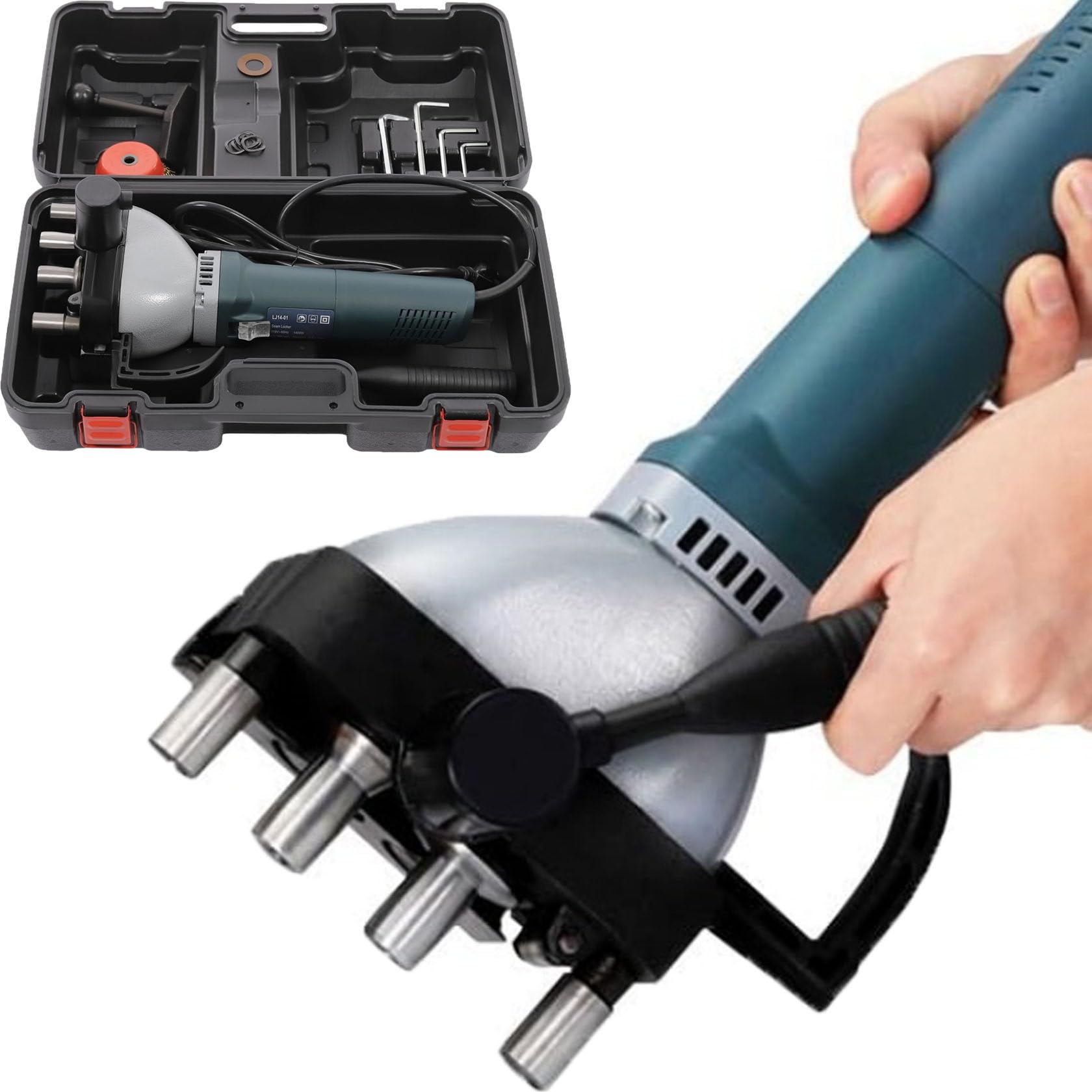 Fasciatrice elettrica della cucitura del bordo del tubo della condotta, 1400W, per condotti curvi diritti quadrati rotondi, sigillatura della cucitura, velocità 4-10m/min, spessore 0.4-1.25mm