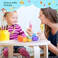 Vista 7 de FUN LITTLE TOYS 10 marionetas de dedo de conejito para cestas de Pascua, incluye 5 conejitos y 5 pollitos