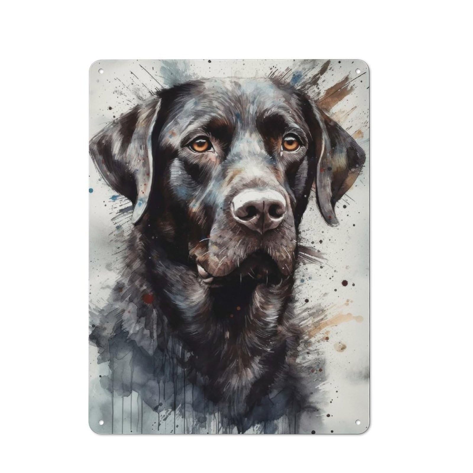 Junmoney Labrador Retriever Dog Vintage Tin Sign 40X30cm With For Kitchen Or Home Bar, For Retro Home Interiors, For Cafés, Pubs And Restaurants