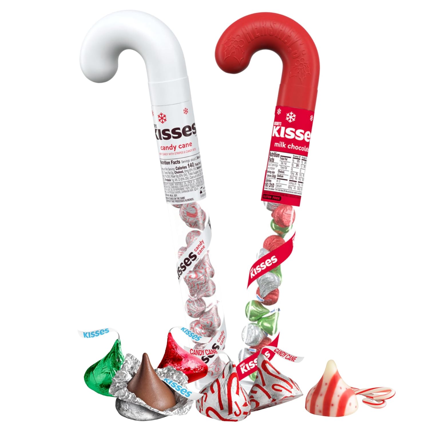 Sweetzo Plastic Candy Cane Tubes Filled with Individually
